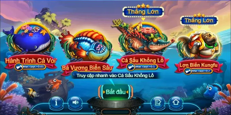 Chế độ bắn cá Hubet phong phú