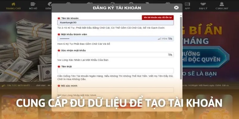 Mở tài khoản nhanh chóng khi cung cấp đủ thông tin