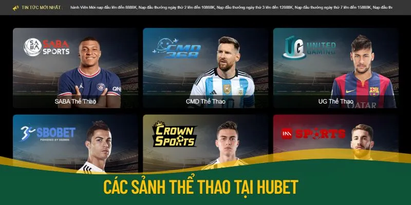 Tận hưởng không gian cá cược thể thao Hubet sôi động tại các sảnh